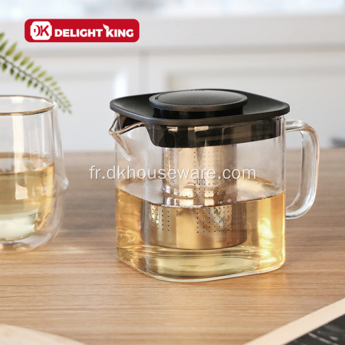 Bouilloire à thé en verre Pot à thé en verre borosilicaté